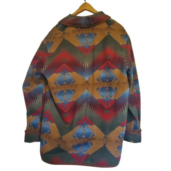 Jones New York Sport Oversized Navajo Print Coat Blazer - Picture 2 of 6